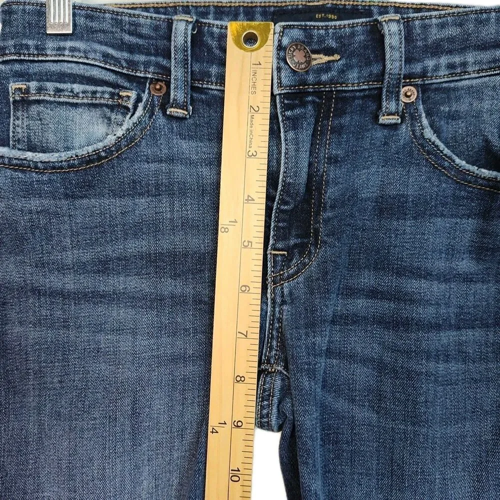 Lucky Brand Stella Skinny Cropped Women's Jeans, Size 2‎ / 26, Distressed, Blue